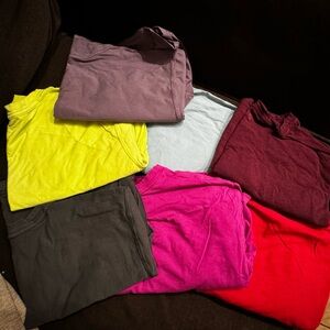 CRZ YOGA Women's Pima Cotton Workout Crop Tops (Bulk)